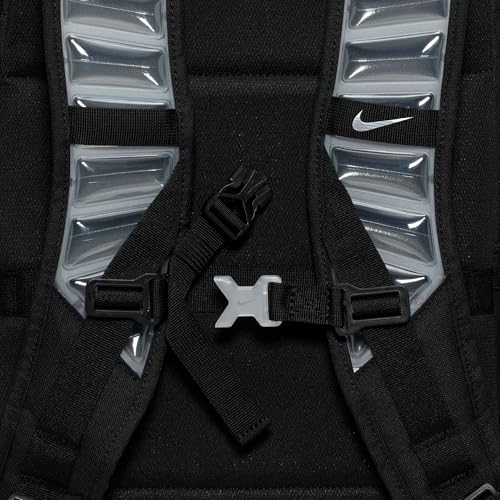 Nike, Unisex, Varsity Elite Backpack (32L), Black/Black/Metallic Silver, One Size - color: Black/Black/Metallic Silver, size: One Size