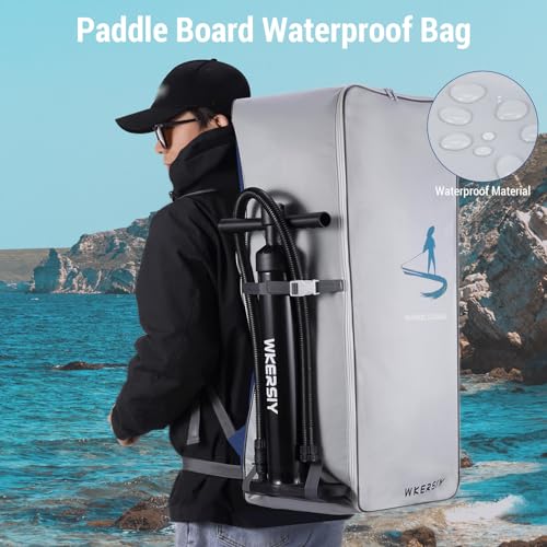 105L Paddle Board Backpack - Waterproof Oxford SUP Bag Boards, Large Travel Backpack with Padded Compartment & Accessories Storage, Durable for Surfing, Beach, Water Sports