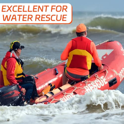 Jenaai 72.83 x 17.72 x 2.5 Inch Spine Board Stretcher with Backboard Straps, Backboard Immobilization Portable Spine Stretcher Plastics Lightweight Base Board (Orange) - color: Orange