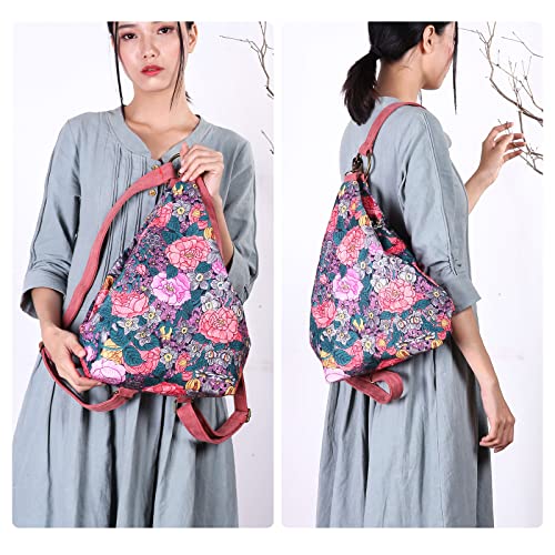 Black Butterfly Premium Backpack for Women, Bohemia Style Fashion Casual Daypack Backpack, Small Backpack Purse (06-fuchsia plus) - color: 06-fuchsia Plus