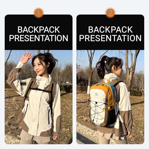 25L Lightweight Backpack for Cycling or Hiking, Hydration Pack Water Resistant,Climbing Backpack for Men Women (Khaki) - color: Khaki