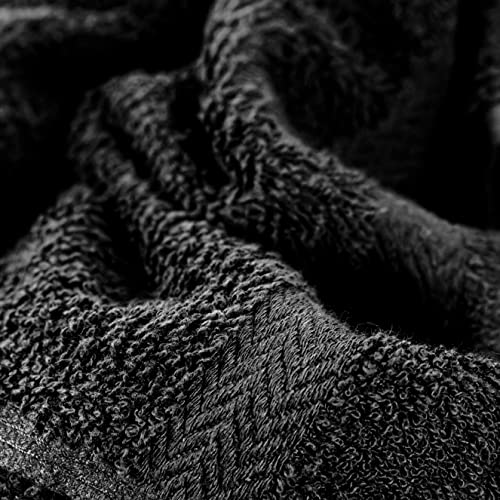 SIMPLI-MAGIC 79178 Cotton Hand Towels, 16"x27", Black, Not Bleach Proof, 12 Count - color: Charcoal