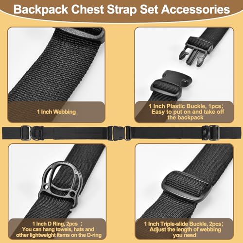 Outdoor Adjustable Sternum Strap for Backpack, Camping Hiking Backpack Straps With Quick Release Buckle(NeonGreen, 1pcs) - color: Neongreen 1pcs