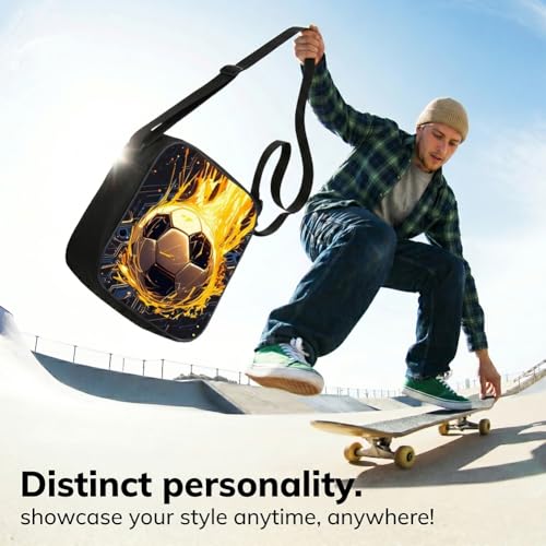3-Pieces Backpack Set, Themed Backpack for Soccer – Multifunctional Large Capacity Daypack with Lunch Bag & Case for Daily Life - style: Soccer