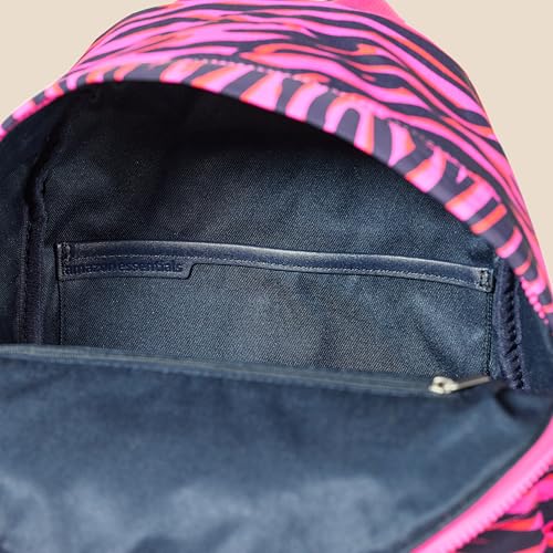 Amazon Essentials Unisex Kids' Backpack for Boys and Girls, Bright Pink Zebra Stripes, One Size - color: Bright Pink Zebra Stripes