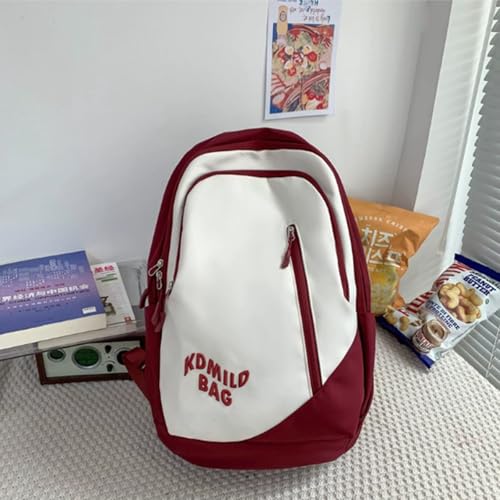 book bag Sporty Backpack With Laptop Compartment Integrated Water Bottle Pocket For Travel School waterproof(Khaki) - color: Khaki