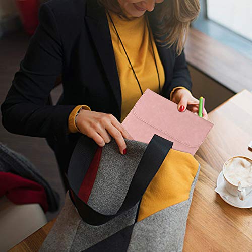 Allinside 11-12 inch Laptop Sleeve Case Compatible with MacBook Air 11 2010-2015/MacBook 12 2015-2017, Waterproof PU Leather Laptop Sleeve Bag Protective Vertical Case Cover, Pink - color: Pink, size: 11-12 in for Macbook Air 11/12/iPad