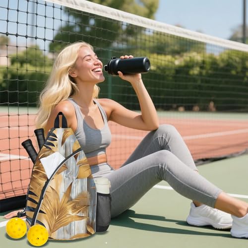 Pickleball Bag for Women Men Adjustable Crossbody Sling Backpack Hold Pickleball Paddle Water Bottle - color: Multicolor 20