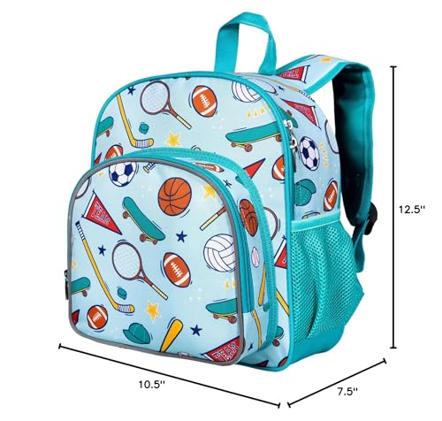 Wildkin 12 Inch Toddler Backpack for Kids, Team Spirit - color: Team Spirit, size: 12 x 10 x 4.5 inches