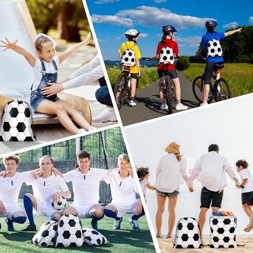 15 Pcs Soccer Drawstring Bags Backpack Birthday Party Goodie Favor Bags Gift Bag for Gym Sports Storage Travel - style: Soccer