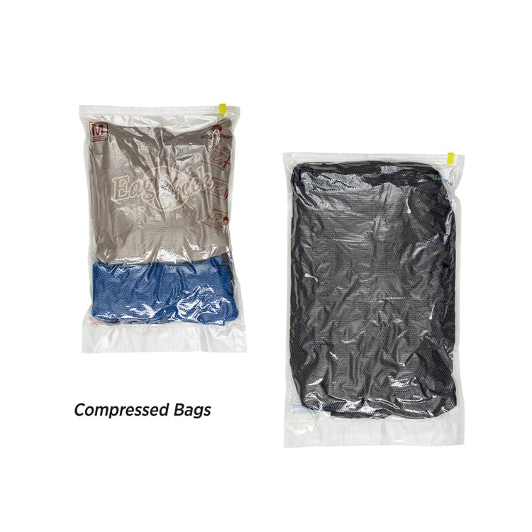 Eagle Creek Pack-It Compression Bags for Travel Set - Featuring One-Way Pressure Valve & Zip - For Efficient Travel Bag Packing - Water Resistant - Clear - Medium/Large (Pack of 2) - size: M/L (Pack of 2)