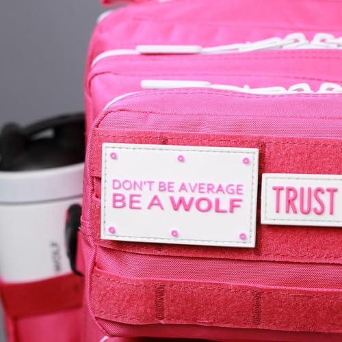 WOLFpak 35L Athletic Gym Backpack - Durable 1000D Waterproof Oxford Material with MOLLE Webbing, Laptop Pocket - color: Pink Goddess