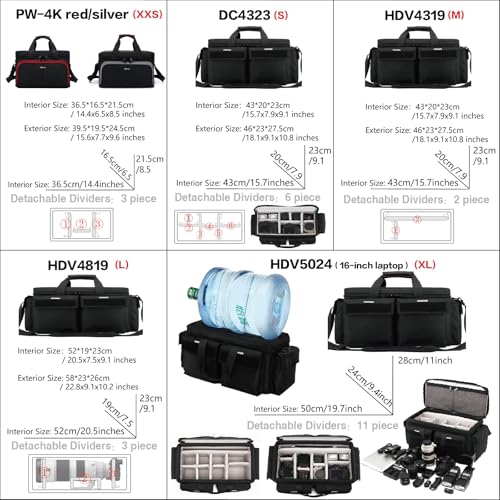 Large Camera Bag, Pressure proof &Waterproof DSLR SLR Mirrorless Gadget bag,Cine Cube Bag for Camera Gear, Photographer, Videographer Videomakers,For FS7/FS6(XL) - size: XL(HDV5024)