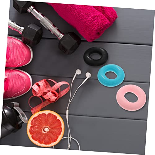 Balacoo 3Pcs Silicone Hand Grip Ring Set Adjustable Forearm Exerciser for Strength Training and Rehabilitation for Fitness Enthusiasts and Injury Recovery