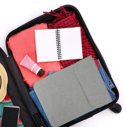 Allinside 15-16 inch Laptop Sleeve Case Compatible with MacBook Pro 16 2021-2026/MacBook Pro 15 2016–2019, Waterproof PU Leather Laptop Sleeve Bag Protective Vertical Case Cover, Gray - color: Gray, size: 15.6 in for Macbook Pro15/Pro 16