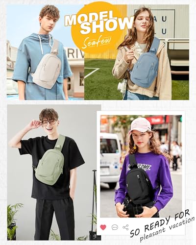 Crossbody Sling Backpacks Sling Bag for Men Women, Shoulder Backpack Chest Bags with USB Charger Port off white - color: Off-white