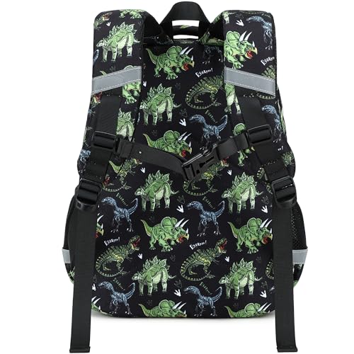 abshoo Cute Dinosaur School Backpack For Boys Elementary Kindergarten Kids School Bag (Dinosaur Black C) - color: Dinosaur Black C