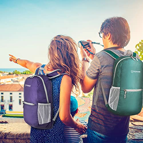 ZOMAKE Ultra Lightweight Hiking Backpack 20L, Packable Small Backpacks Water Resistant Daypack for Women Men(Purple) - color: Purple