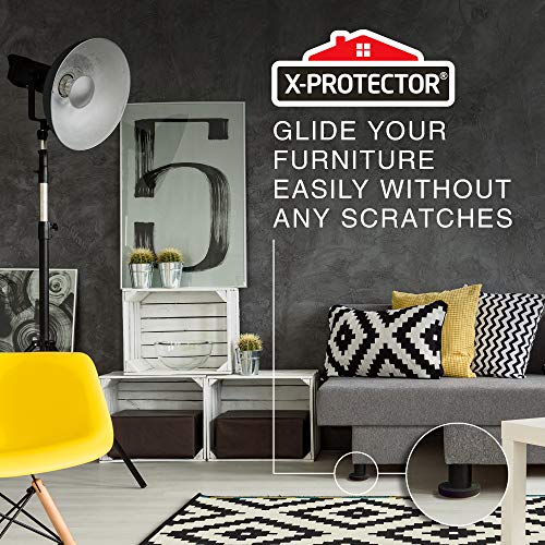 Felt Furniture Sliders Hardwood Floors X-PROTECTOR – 24 PCS 2 1/2 inch Furniture Sliders – Heavy Duty Felt Sliders Hard Surfaces – Move Your Furniture Easily & Safely! - size: 24 PCS 2 1/2 inch
