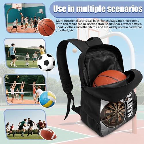 Boxing Dart Lightning Karate Baseball Sport Backpack Shoe Compartment Equipment Bags Gym Teenager Inner Pocket School Ball (Dart Design) - color: Dart Design