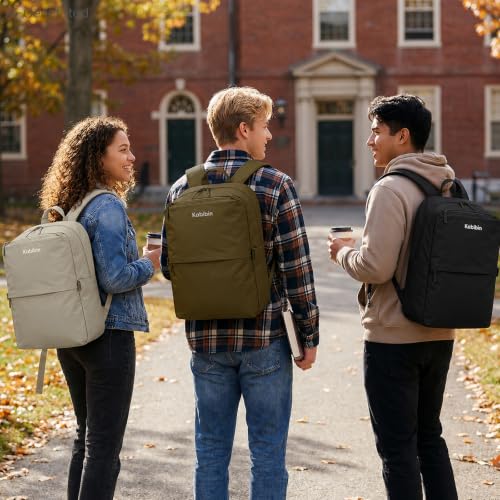 Ultra Lightweight 25L Backpack for Women and Men, 0.93 lbs Soft Nylon Casual Daypack, Water Resistant with Padded 15.6" Laptop Sleeve for College, Work, Commute, and Weekend Use - color: Olive Brown