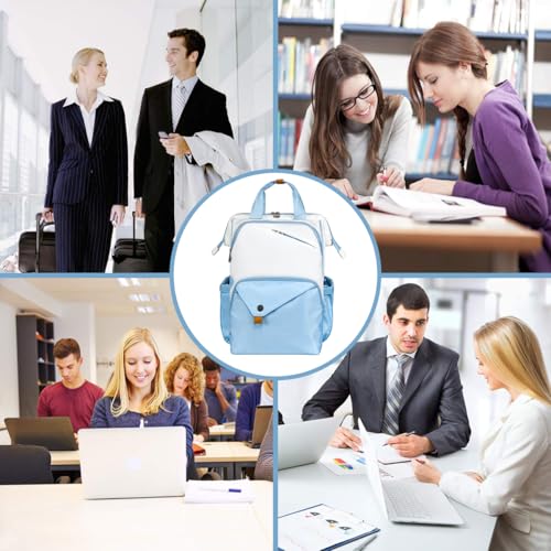 Hap Tim Travel Backpack Carry On Flight Approved, Laptop Backpack for School, Work Backpack Woman, White Blue(7651-WB) - color: White Blue