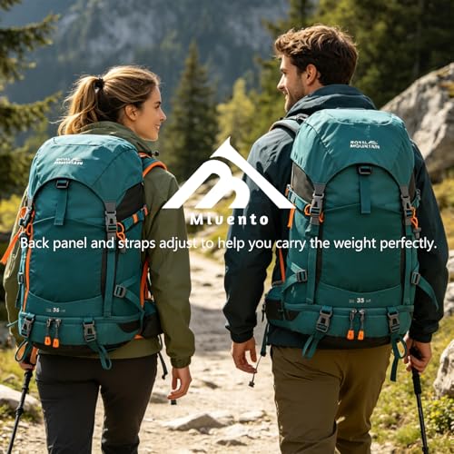 35L Hiking Backpack for Women men,Waterproof Camping Outdoor Backpacking Backpack for Travel lightweight Hiking Trekking Daypack - color: Green