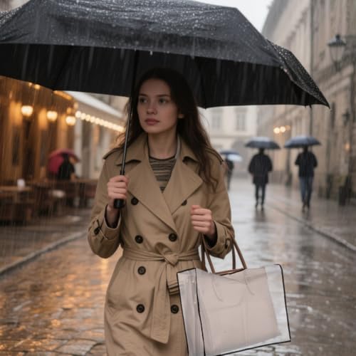 PH PandaHall EVA Handbag Rain Cover, 15.9"x17.3" Handbag Protector Waterproof Rain Slicker Dustproof Bag Raincoat Protective Case Shield for Handbags Shopping Bags Weather Protection Clothing Storage - size: 15.9x17.3 inch