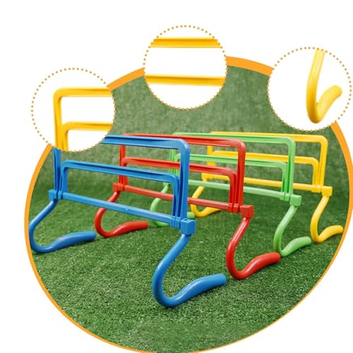 Colaxi Agility Hurdle,Agility Speed Training Equipment,Adjustable Height Jumping Bar Set for Foot Exercise Coaching Soccer - color: yellow