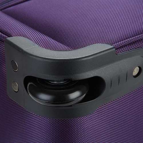 TPRC 15” Underseat Carry-On Luggage Airline Approved Personal Item with USB Charging Port, Purple - color: Purple
