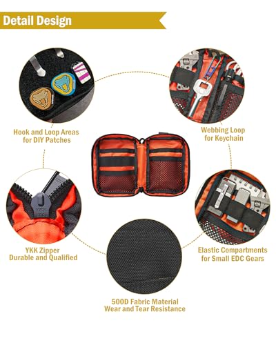 VIPERADE VE26 EDC Pouch - Small EDC Organizer for Multitools - color: Black
