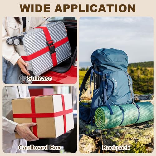 PATIKIL Utility Straps with Quick Release Buckle, (1 Inch x 8 Feet, Dark Blue) (3 Pcs) Adjustable Luggage Polyester Straps Backpack Webbing, Suit for Sleeping Bag/Camping/Hiking - color: Dark Blue, size: 1 Inch x 8 Feet