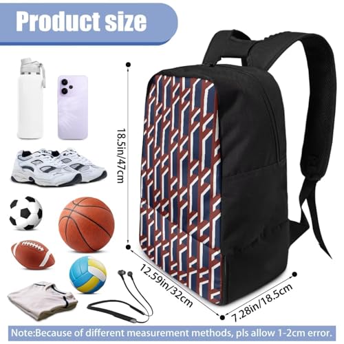 18.5in Basketball Backpack Basketball Bag with Shoe Compartment & Ball Holder, Waterproof Bag for Soccer Volleyball - color: Geometric Abstract Print