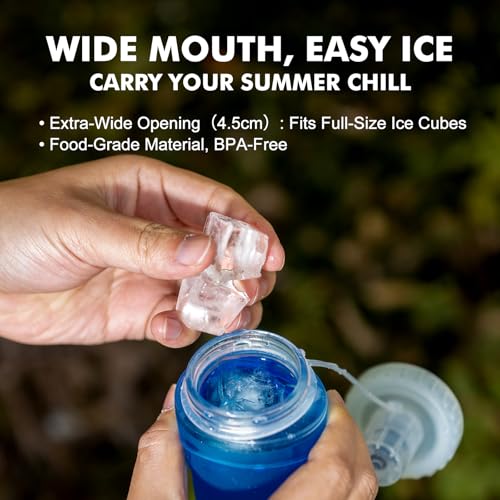 AONIJIE Running Hydration Vest for Men Women 8L Backpack with 500ml Soft Flask Water Bottle - style: Purple( Ice Soft Flask)