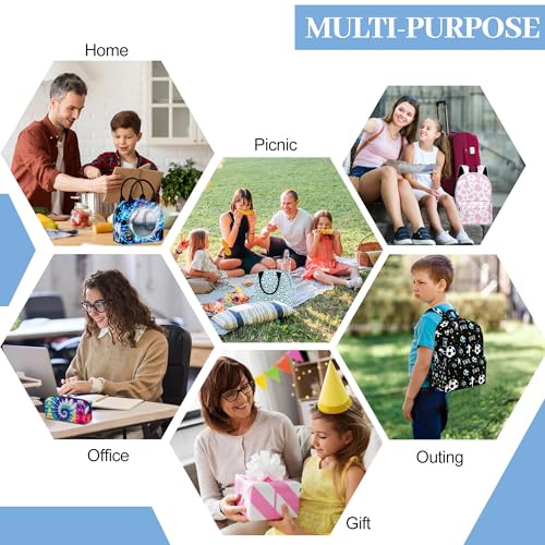 3PCS Backpack for Boys Girls, Kids Back To School Backpack Sets with Lunch Bag Pencil Case, Large Capacity 17 Inch Bookpack 3 in 1 Set for Teens Elementary Middle High School Students (Football) - color: Blue Football