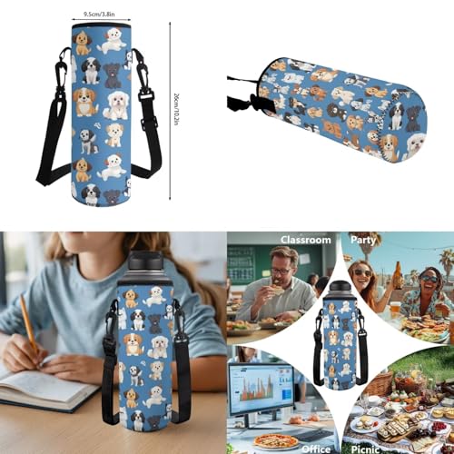 Dog Pattern School Backpack with Lunch Bag for Kids Girls Backpacks Ages 8-10 Lightweight Kids Bookbag for Primary Elementary Back to School Bags with Adjustable Straps Book Bag Set 4 Pieces - color: Dog Pattern