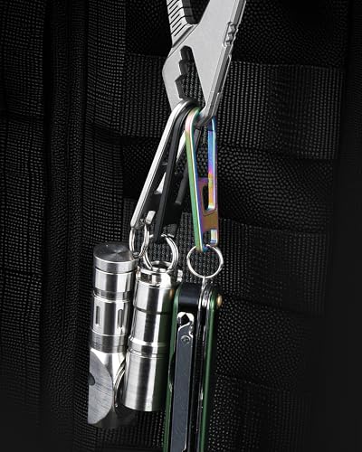 VIPERADE VAT1 Heavy Duty Titanium Zipper Pulls Replacement, Universal Zipper Pull Tab Repair Kit for Jackets, Coats, Suitcases, Luggage, Backpacks, Handbags and EDC Pouches - color: 2 Black 2 Polished, size: 1.65" × 0.35"