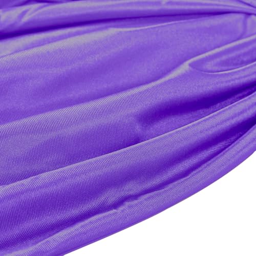 Aerial Silks Kit & Aerial Yoga Hammock - 11Yd Premium Fabric with Hardware - Easy Setup for Flying Yoga, Aerial Swing & Fitness - Supports Up to 14ft Rigging - color: Dark Purple