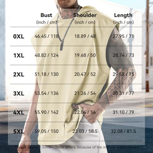 domirica Sleeveless Hooded Mens Shirt Tshirts Loose Fit Fitness Street Outfit Summer Regular Casual Tank Top - color: Aztec, size: 5X-Large