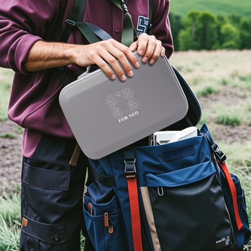 AnsTOP Neo Case, Portable PU Leather Storage Neo Shoulder Bag for DJI Neo Fly More Combo Drone and RC-N3 Remote Controller Accessories
