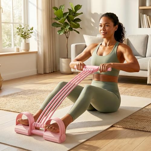 2026 Upgraded Pedal Resistance Bands with Handles, Multifunction Tension Rope, Elastic Yoga Resistance Band, Home Exercise Equipment for Full Body Workout, Yoga, Stretching - color: Purple