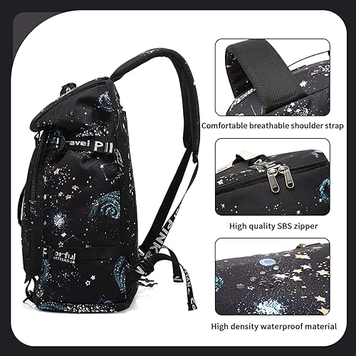 Floral gym duffel bag backpack, fashion wrestling bag,with shoe compartment, 4 kinds of back method waterproof travel sports walking laptop Lightweight(A-Starry Sky) - color: A-Starry Sky