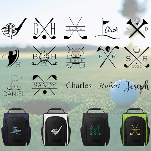 Personalized Golf Shoe Bag for Men and Women – Custom Monogram, 4 Color Options, Golf Accessory Bag and Gift for Golf Lovers and Valentines