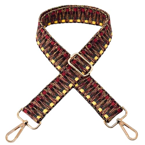 Replacement Purse Strap Shoulder Strap Adjustable Crossbody Strap for Women Crossbody Wide Shoulder Bag - color: Gold Hardware+red-z