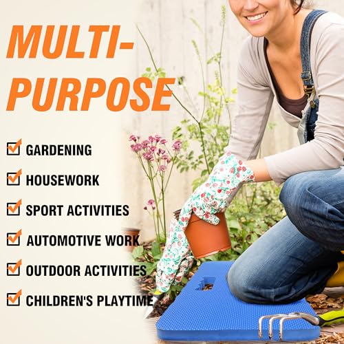 Gardzen 3-Pack Garden Kneeling Pad, EVA Foam Kneeler Pad for Gardening, Baby Bath, Yoga, Pilates, Exercise, 18" x 11" x 1", Blue - size: 18" x 11" x 1" - 3 Pack