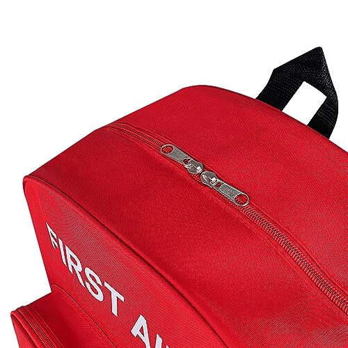 First Aid Bags Empty First Aid Backpack Empty Medical Storage Bag for First Aid Kits Pack Emergency Hiking Backpacking Camping Cycling Riding Climbing Travel Car - color: Red