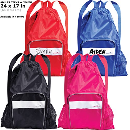 Athletico Mesh Swim Bag - Mesh Pool Bag With Wet & Dry Compartments for Swimming, the Beach, Camping and More - color: Blue