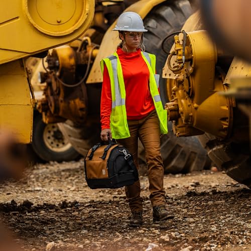 Carhartt Mens Station Tool Bag W/Adjustable Shoulder Straps, Durable, Water-Resistant Tool Organizer, Medium Tool Bag - style: Medium Tool Bag