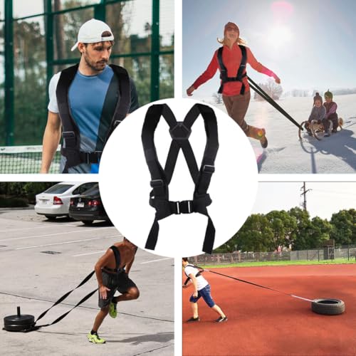 Generic Resistance Sled Pull Strap Multi-functional Load-bearing Harness for Full Body Exercise Lightweight and Design for Outdoor Sports and Training