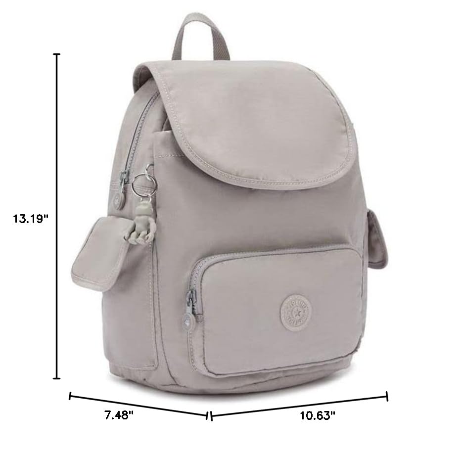 Kipling Women's City Pack S Backpacks, Grey Grey, 27x33.5x19 Centimeters (B x H x T) - color: Grey Grey, size: 27x33.5x19 centimeters (B x H x T)